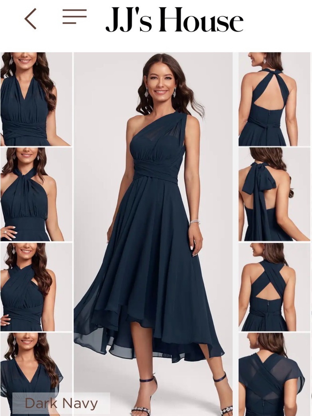 JJs House Slate Blue multi style dress